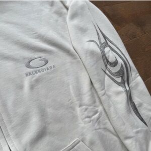 Balenciaga Tribal Tattoo Zip Up Hoodie